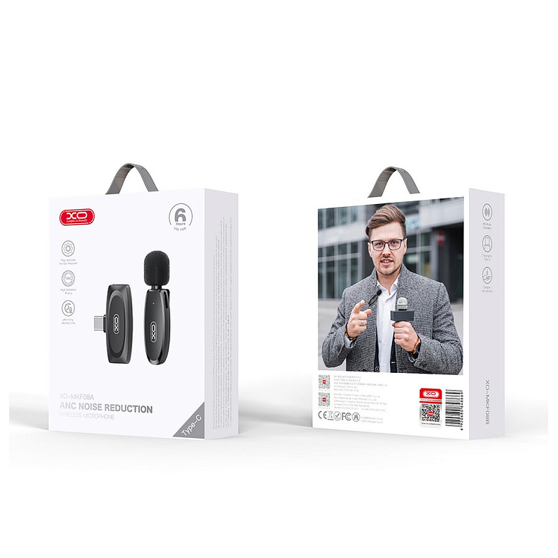Микрофон петличный XO MKFO8A Black (MKFO8A.black)