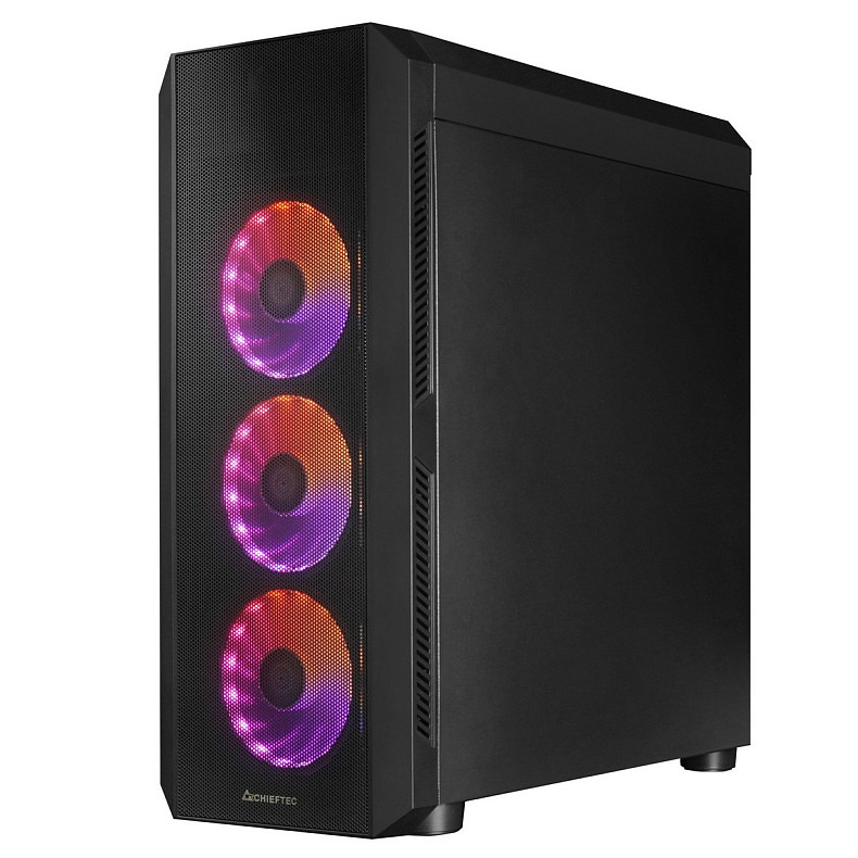 Корпус Chieftec SCORPION 4 GL-04B-UC-OP 4x120mm A-RGB, USB-C, ATX, без БЖ, Black