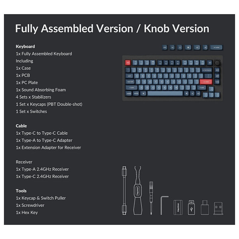 Бездротова клавіатура Keychron V1 Max 84Key (V1MD1_KEYCHRON)