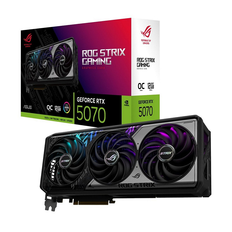 Відеокарта Asus ROG Strix Gaming OC GF RTX 5070 12GB GDDR7 (ROG-STRIX-RTX5070-O12G-GAMING)