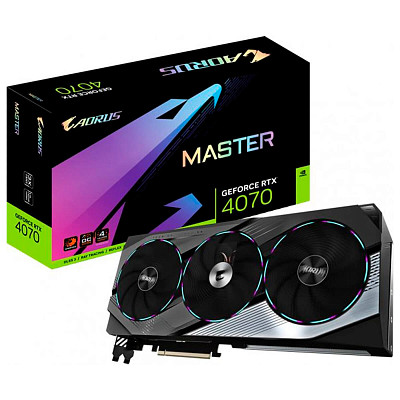 Відеокарта Gigabyte GeForce RTX 4070 12GB GDDR6X Aorus Master (GV-N4070AORUS M-12GD)