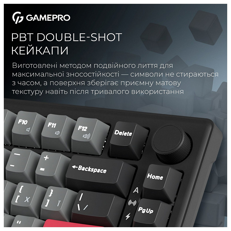 Клавиатура GamePro Asgard Yord Keychron Super Red Switch Black (MK266BK)