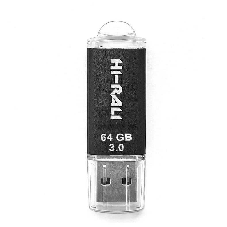 Флеш-накопитель USB 3.0 64GB Hi-Rali Rocket Series Black (HI-64GB3VCBK)