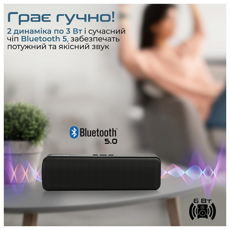 Акустическая система Promate Capsule-2 6W Black