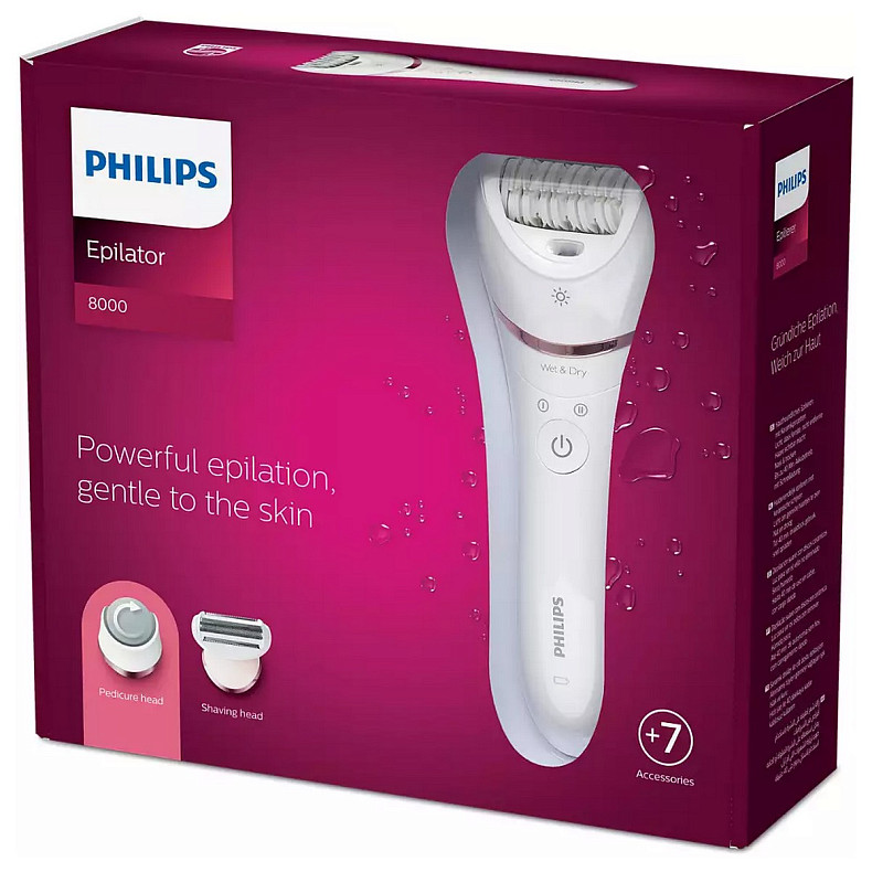 Епілятор для вологого і сухого епіляції Philips Series 8000 (BRE730/10)