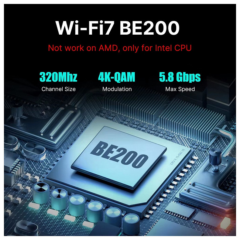 Бездротовий адаптер Fenvi FV-BE8800RGB Wi-Fi 7 Bluetooth 5.4 Gaming Tri Band