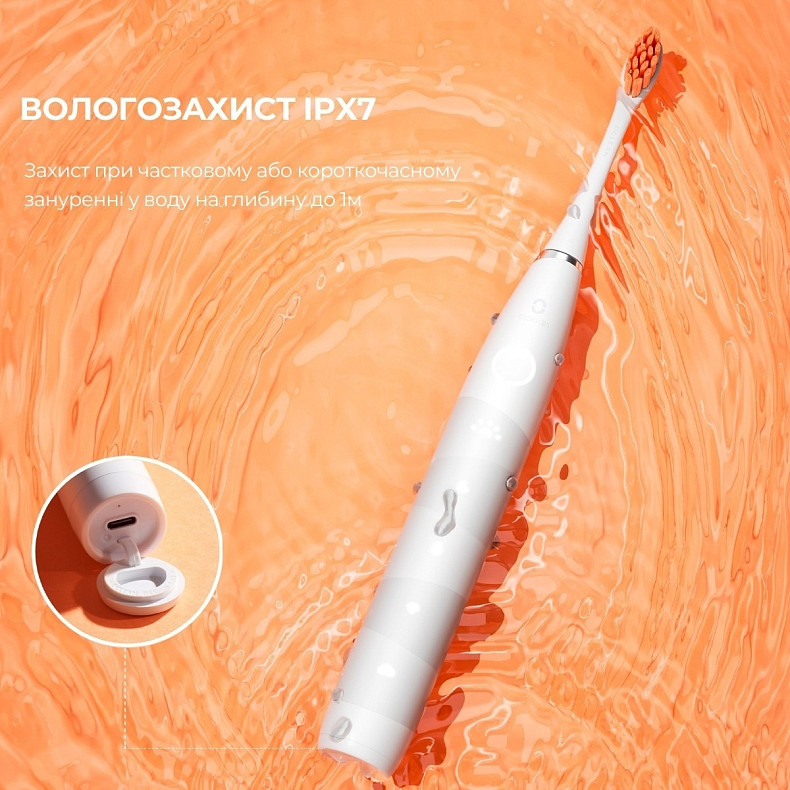 Электрическая зубная щетка Oclean Flow S Sonic White - белая
