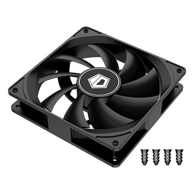 Вентилятор ID-Cooling FL-12025K, 120 x 120 x 25мм, 3-pin, чорний