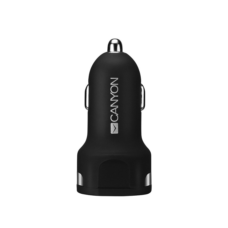 Автомобільний зарядний пристрій Canyon (2USB, 2.1A) Black (CNE-CCA04B)