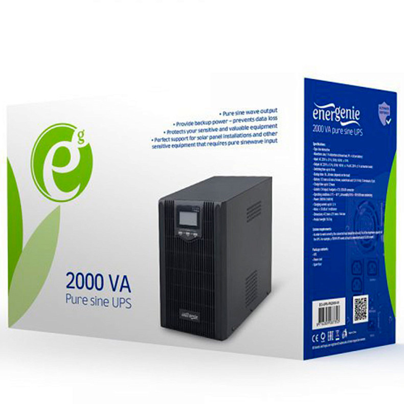 ИБП EnerGenie EG-UPS-PS2000-01 2000VA, Line Int., AVR, 4xIEC