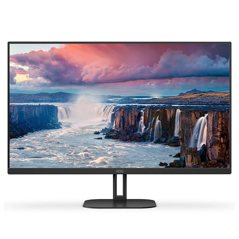 TFT 23.8" AOC 24V5CE/BK, FHD, IPS, 119% sRGB, 75Гц, 1 мс, HDMI, USB-C, USB-hub, кол, черный