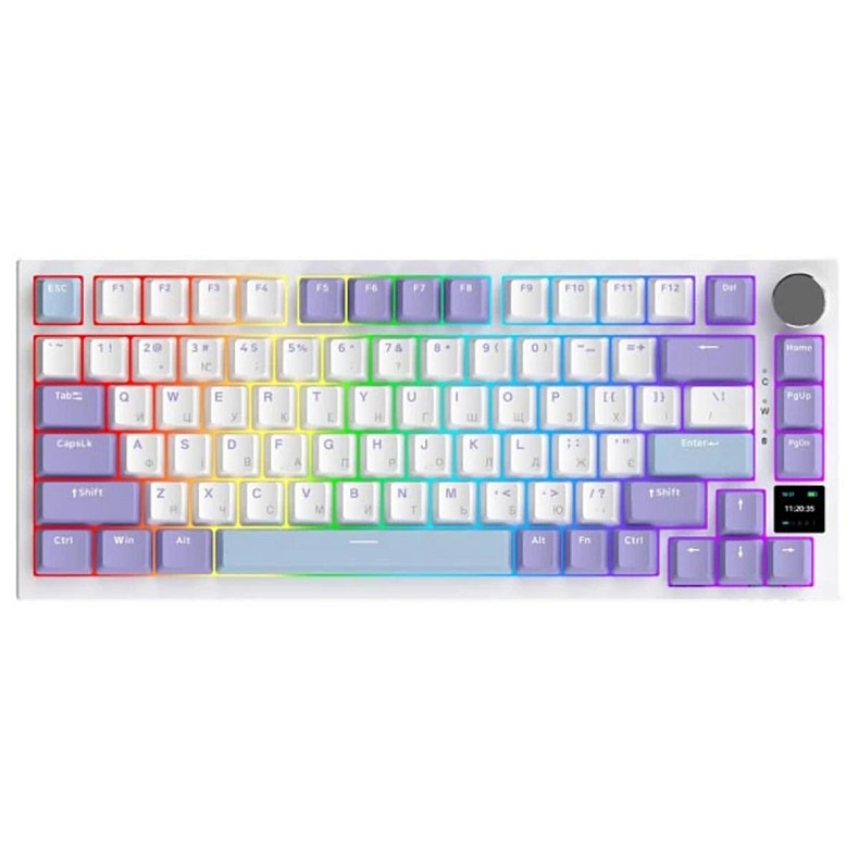 Клавіатура Ajazz AK820 PRO PRO 75% Gift Switch White RGB (AK820PRO-G-PWB)