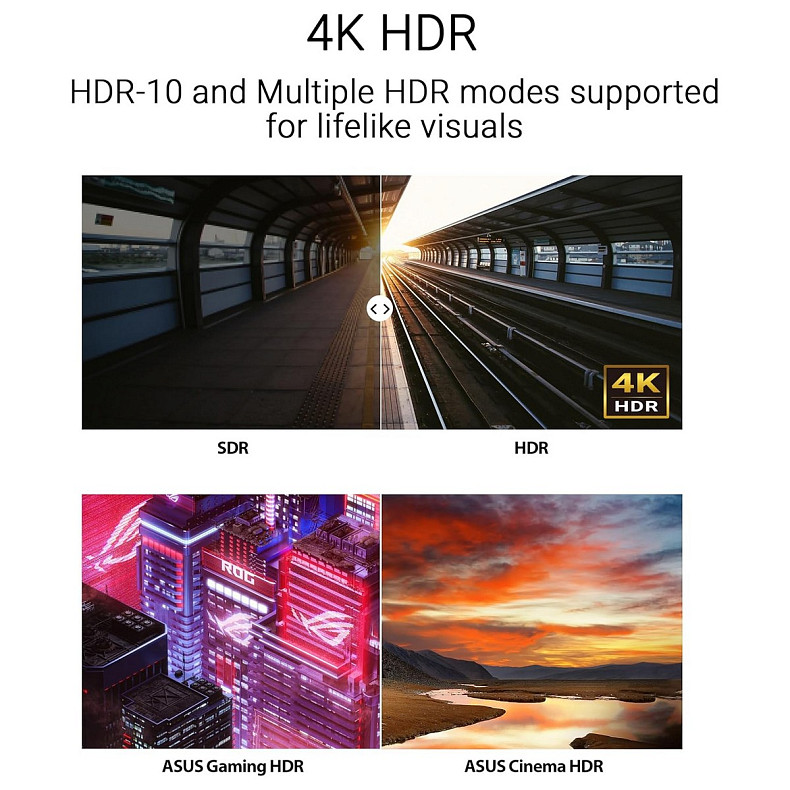 Монітор Asus 27" VY27UQ 2xHDMI, DP, MM, IPS, 3840x2160, sRGB 99%, AdaptiveSync, HDR10