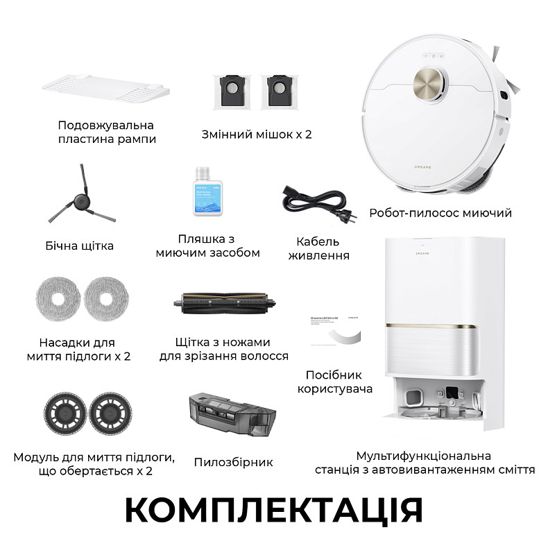 Робот-пылесос моющий Dreame Bot L50 Ultra AE White