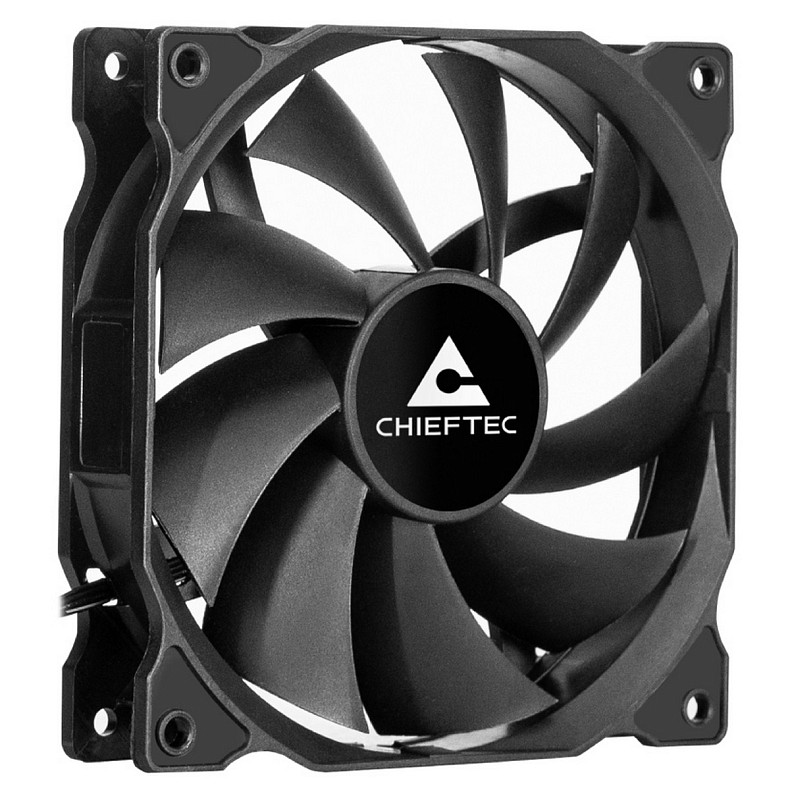 Корпусный вентилятор CHIEFTEC ZF-1225PWM, 120мм, 1600rpm, HDB, 4pin PWM, 25.5dBa, черный