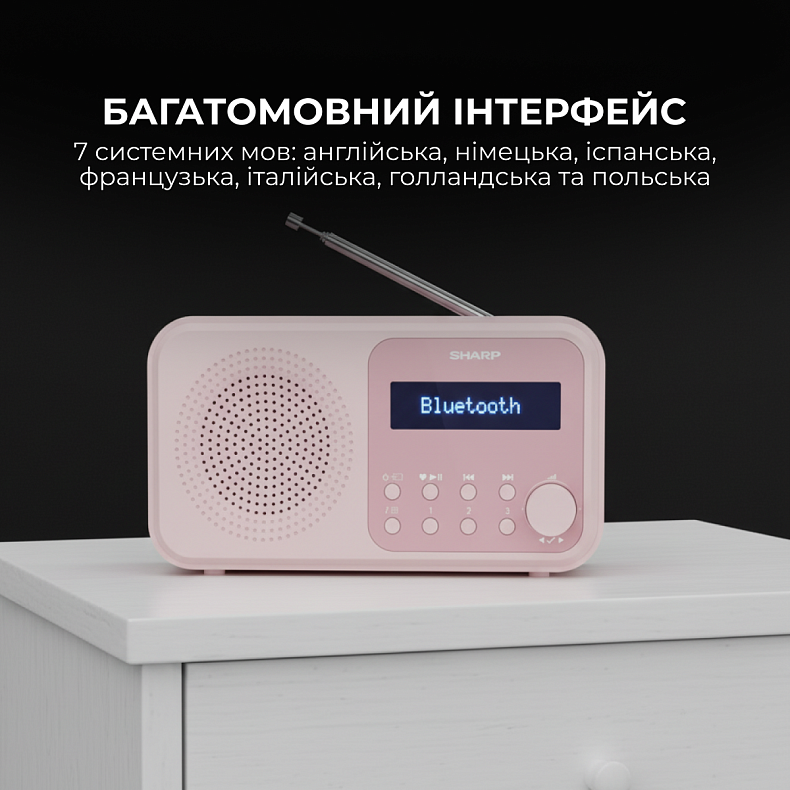 Радіоприймач Sharp DR-P420 Pink