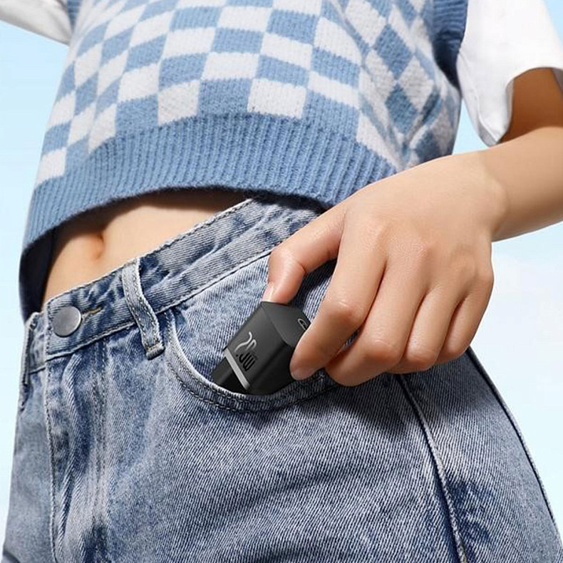 Мережевий зарядний пристрій Baseus GaN5S Fast Charger 1C 20W EU Cluster Black