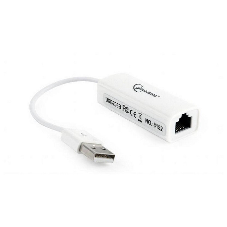 Мережевий адаптер Gembird (NIC-U2-02) USB - Fast Ethernet, білий