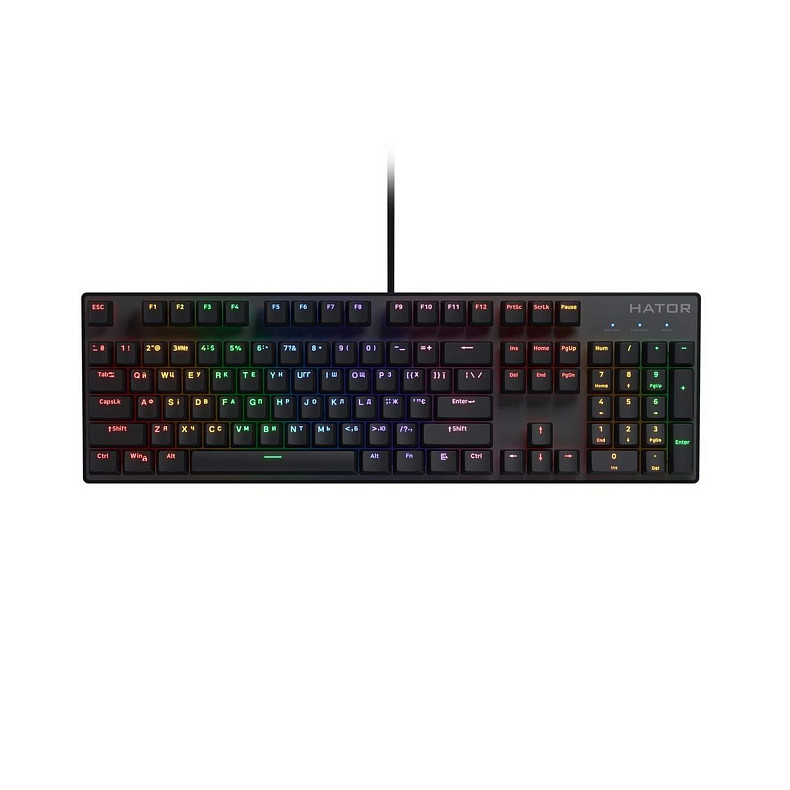 Клавіатура Hator Icefall Mecha Rainbow Black (HTK104UA)