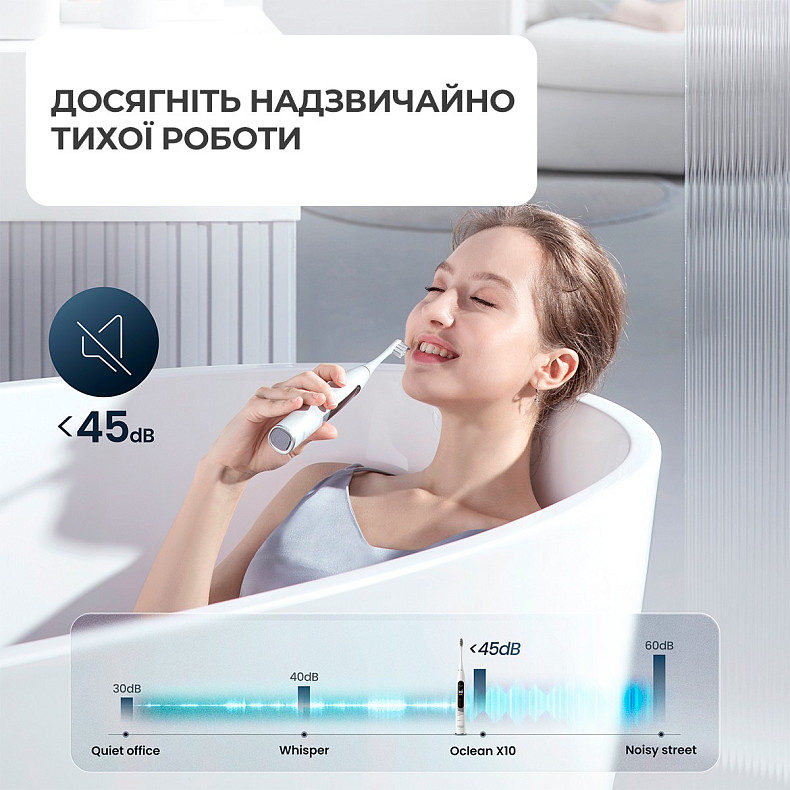 Электрическая зубная щетка Oclean X10 Grey - серая