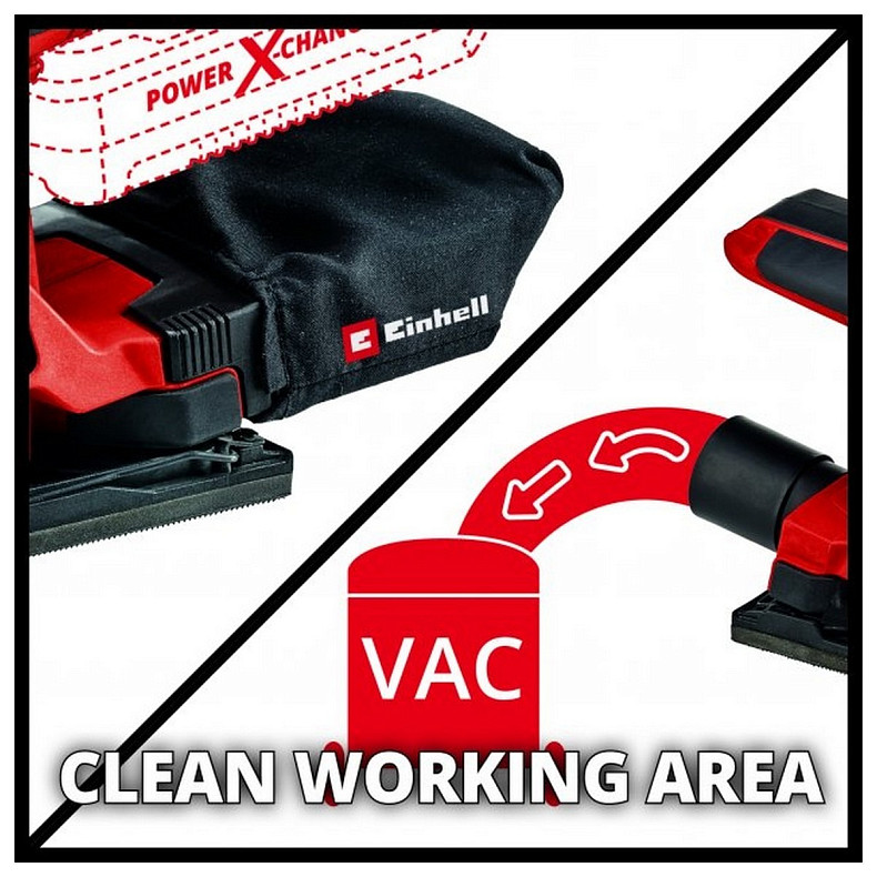 Вибрационная шлифмашина Einhell TC-OS 18/187 Li Solo (4460725)