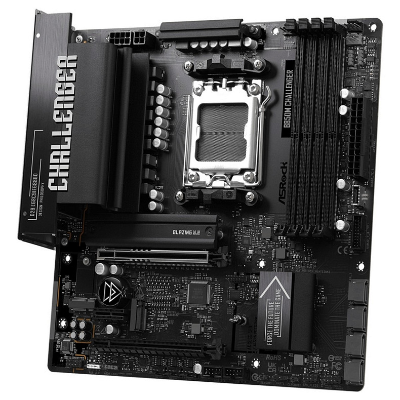 Материнська плата ASRock B850M CHALLENGER (AM5/B850, 4*DDR5, 2xPCIex16, HDMI/DP, 4xSATAІІІ,2xM.2, 2.5GLan, mATX)