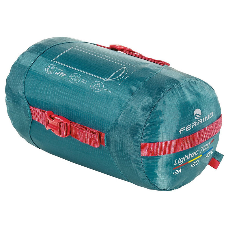 Спальний мішок Ferrino Lightec 700 SQ/+20°C Green Left (86154NVVS)