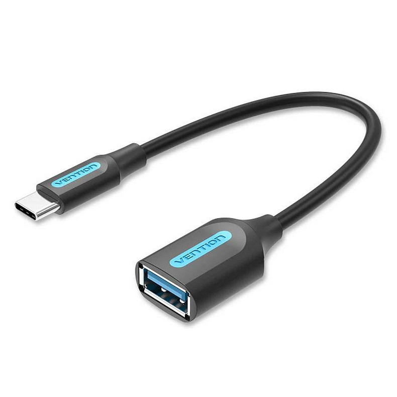 Кабель Vention USB 3.1 Type-C - OTG USB3.0 AF, 0.15 m, Black (CCVBB)