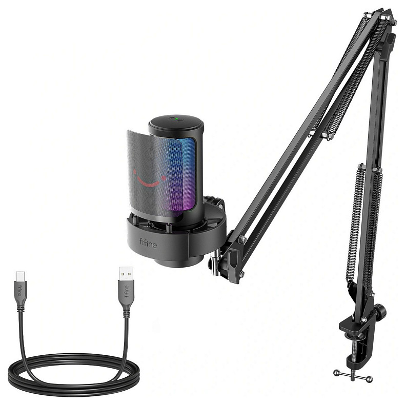 Микрофон конденсаторный Fifine A8T USB Black