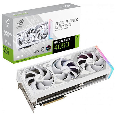 Видеокарта GeForce RTX 4090 24GB GDDR6X ROG Strix White Asus (ROG-STRIX-RTX4090-24G-WHITE)