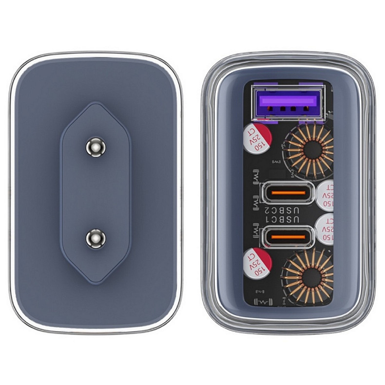 Зарядное устройство 3xUSB 65W (2xUSB-C+USB-A) Gan A45 Fast Charger Mountain mist Acefast