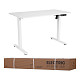 Стол компьютерный 2E СЕ120W-MOTORIZED, регулировка высоты, электропривод 220В, 73/118х120x60см, белый