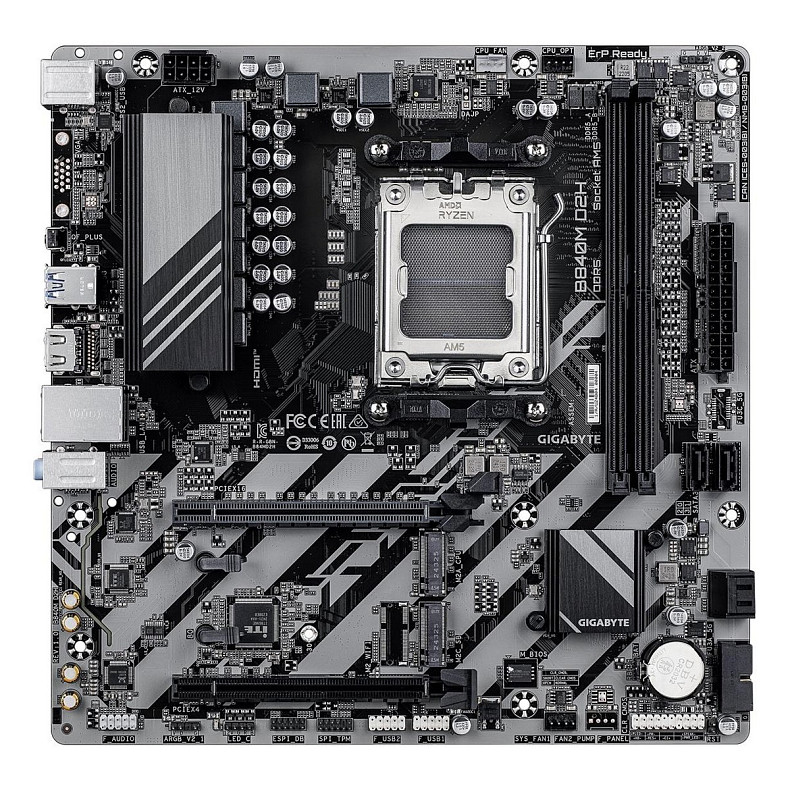 Материнська плата GIGABYTE B840M D2H sAM5 B840 2xDDR5 M.2 HDMI mATX