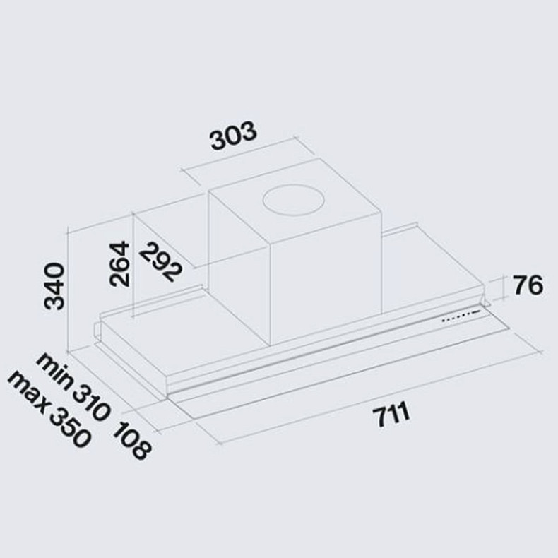 Витяжка вбудована VIRGOLA NO-DROP Touch