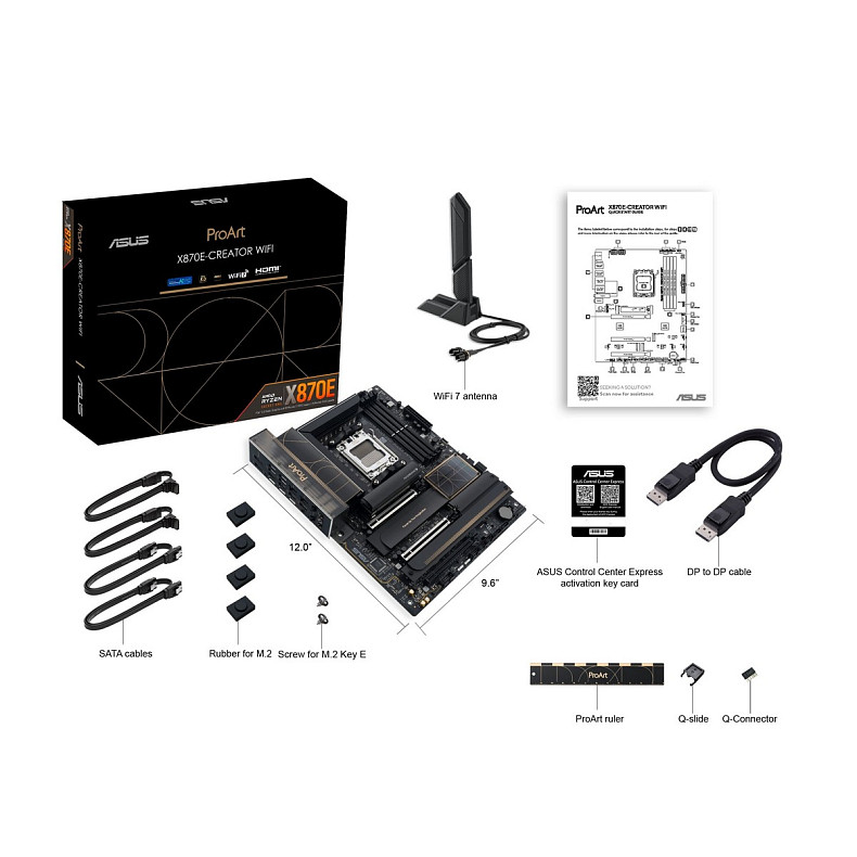 Материнская плата ASUS PROART X870E-CREATOR WIFI sAM5 X870E 4xDDR5 M.2 HDMI WiFi BT ATX