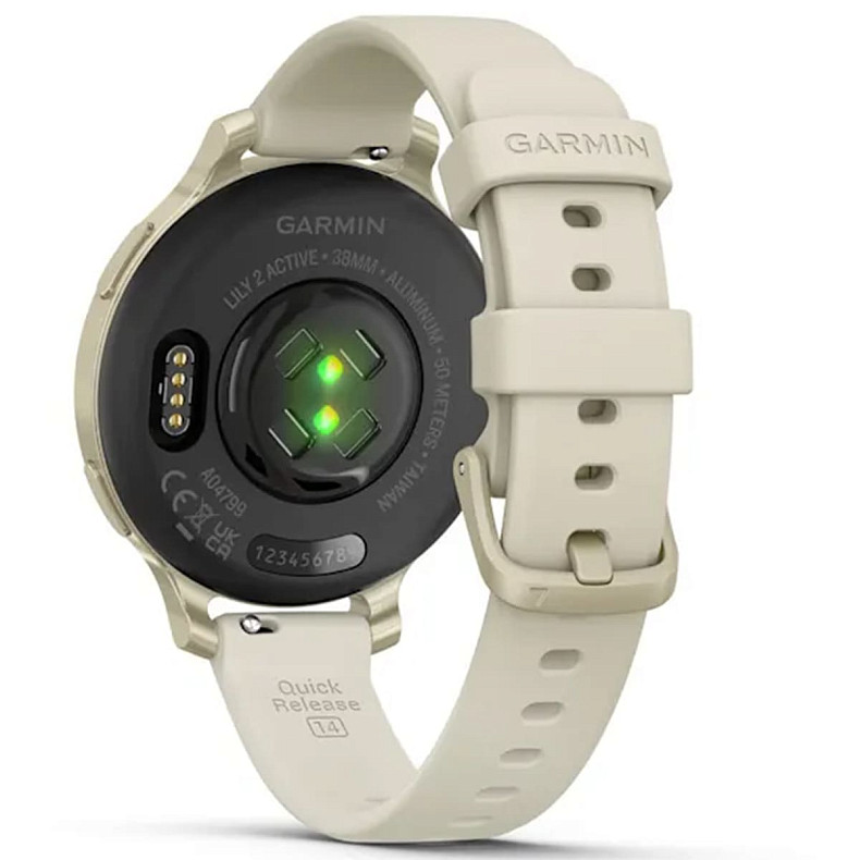 Спортивные часы GARMIN Lily 2 Active Lunar Gold with Bone Silicone