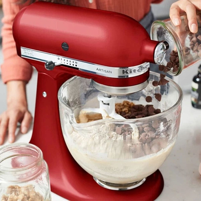 Кухонный комбайн KitchenAid Artisan 4,8 л 5KSM175PSEER с откидным блоком красный