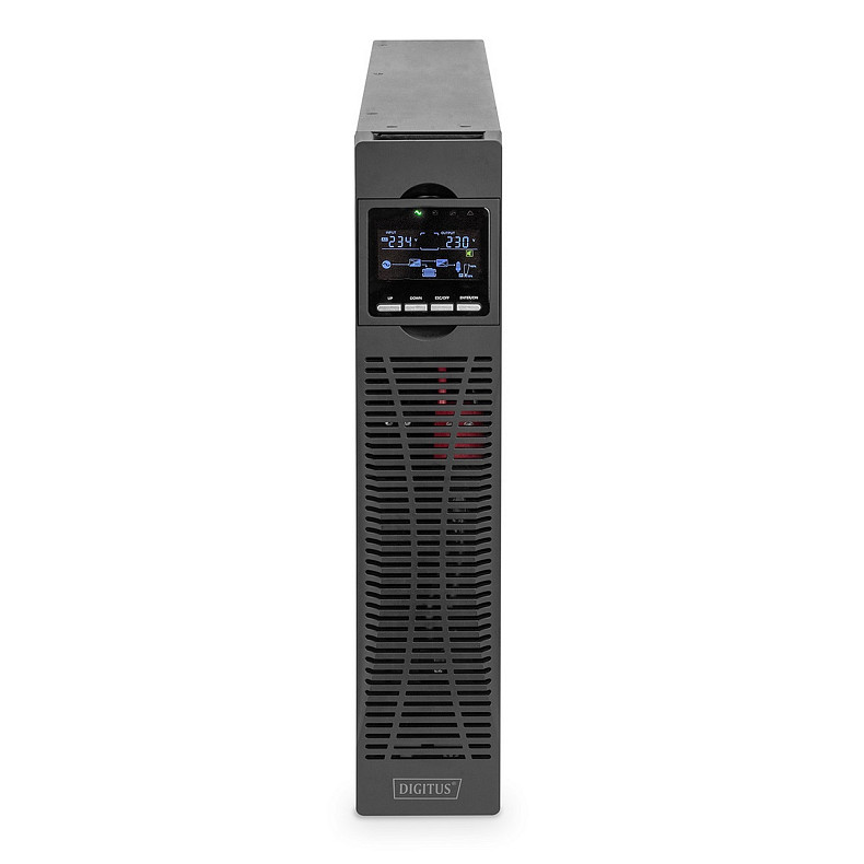 ИБП DIGITUS OnLine, 1500VA/1500W, LCD, 8xC13, RJ45, RS232, USB, Rack/Tower