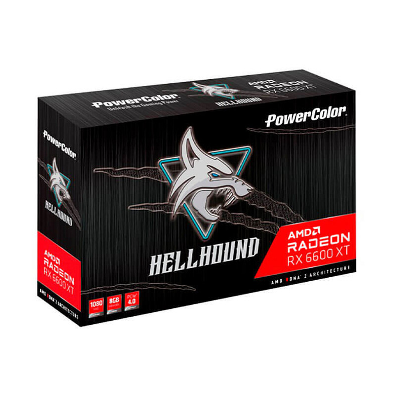Видеокарта AMD Radeon RX 6600 XT 8GB GDDR6 Hellhound PowerColor (AXRX 6600XT 8GBD6-3DHL/OC)