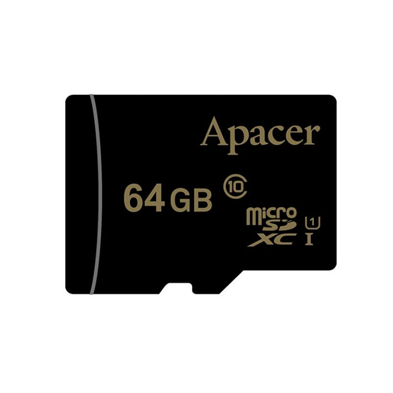 Карта пам'яті APACER 64GB MicroSDXC UHS-I Class 10 + SD adapter (AP64GMCSX10U1-R)