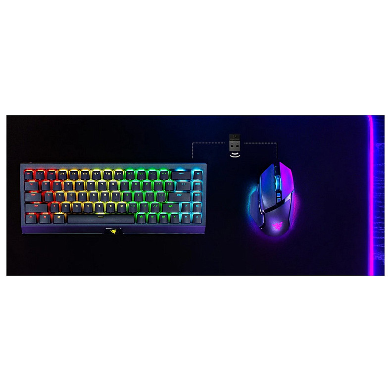 Миша Razer Basilisk V3 Pro 35K, RGB, USB-A/WL/BT, Phantom White Ed.
