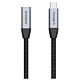 Кабель-удлинитель USB 3.1 Type-C M-F, 2.0 м 10 Gbps 100W nylon braid черный Choetech
