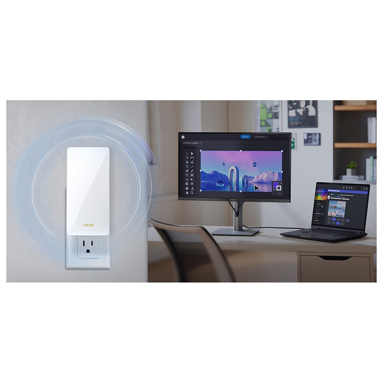 Расширитель покрытия WiFi ASUS RP-BE58 AX3000 1xGE LAN, MESH