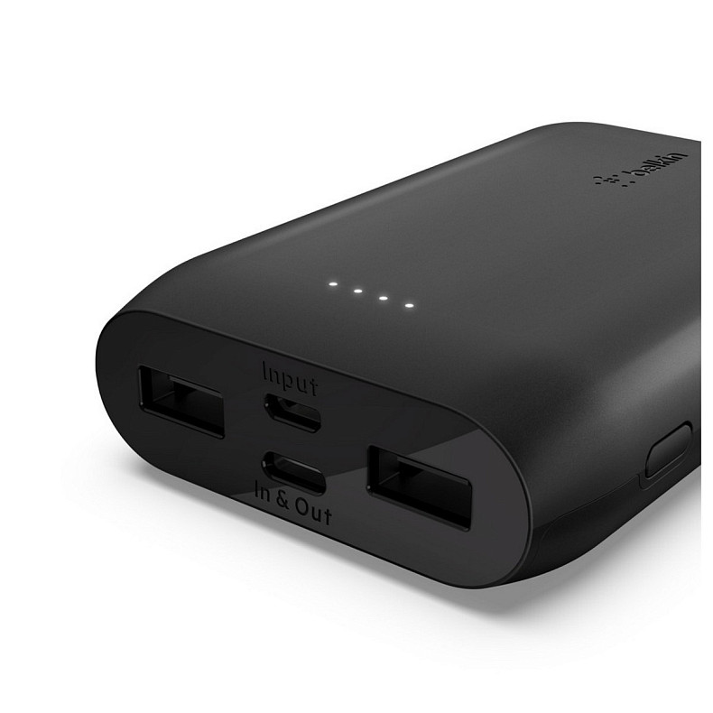 Универсальная мобильная батарея Belkin 10000mAh, 15W Dual USB-A, USB-C, black