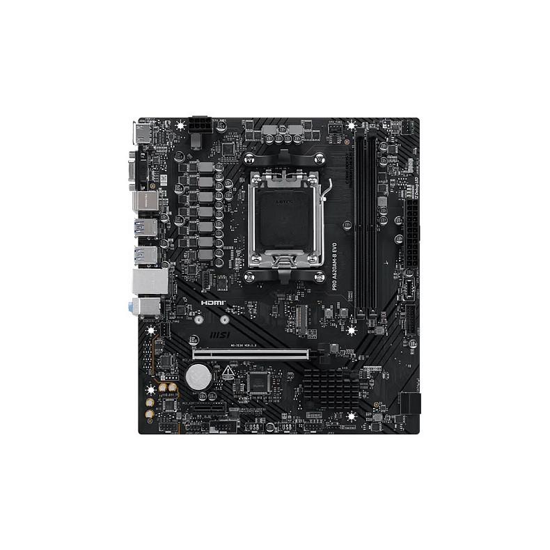 Материнская плата MSI PRO A620AM-B EVO sAM5 A620 2xDDR5 M.2 HDMI D-Sub mATX
