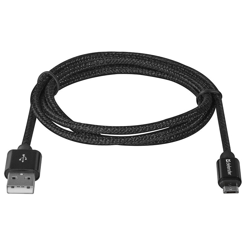 Кабель USB AM-micro BM, 1.0 м, чорний, 08-03T PRO Defender