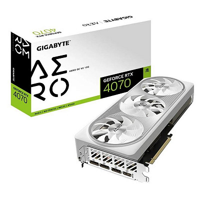 Видеокарта GF RTX 4070 12GB GDDR6X Aero OC V2 Gigabyte (GV-N4070AERO OCV2-12GD)