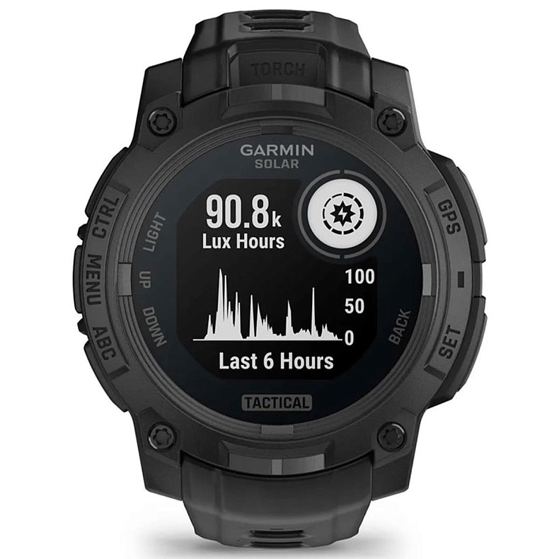 Спортивний годинник Garmin Instinct 3 45mm Solar Tactical Edition Black with Black Band (010-02934-50)