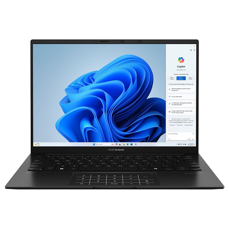 Ноутбук ASUS Zenbook 14 UM3406HA-PP025X 14" 3K OLED, AMD R7-8840H, 16GB, F1TB, UMA, Win11P, Чорний