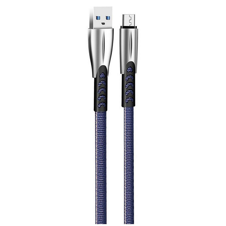 Кабель ColorWay USB-microUSB, 2.4А, 1м, Blue (CW-CBUM011-BL)